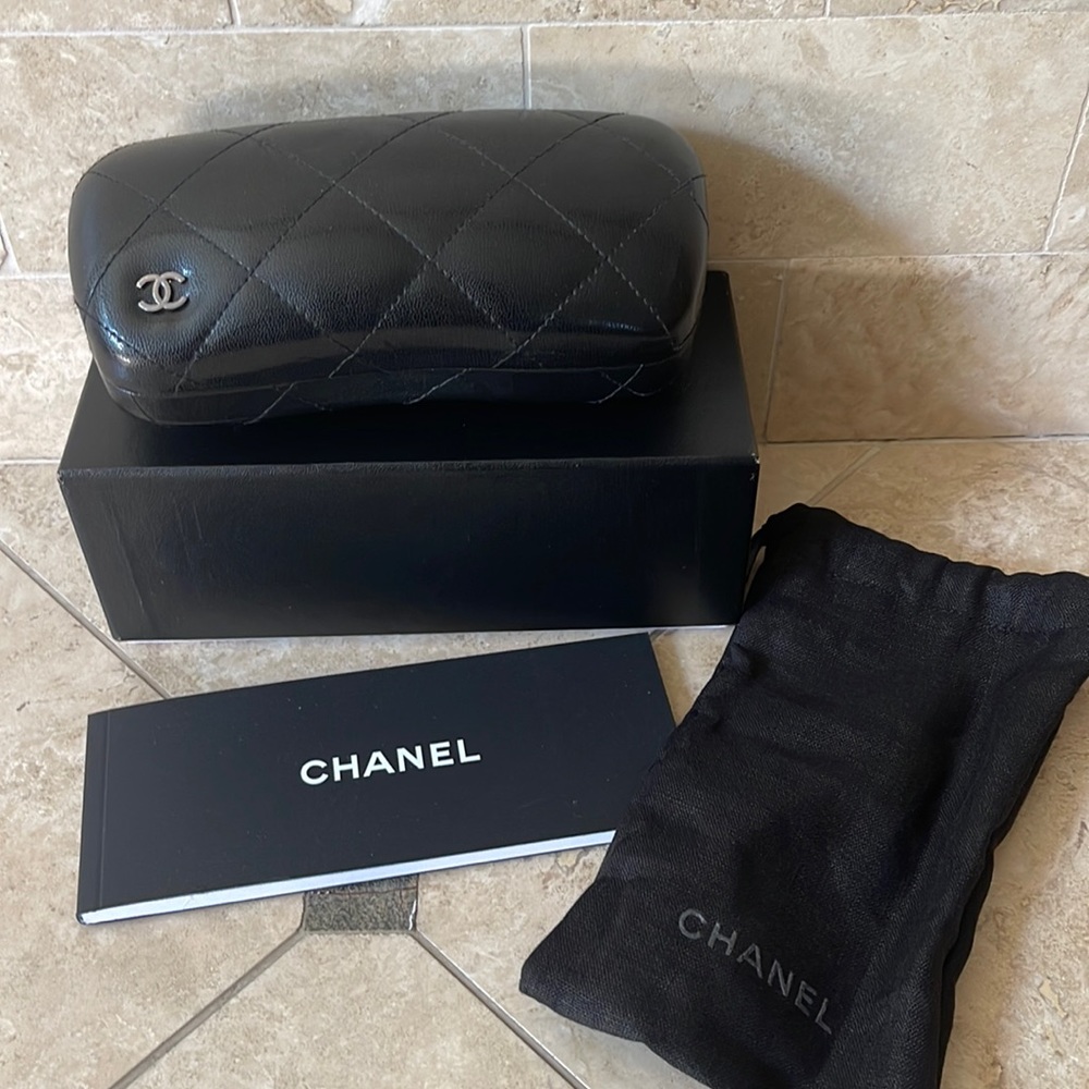 Chanel quilted sunglasses case/clutch  and box